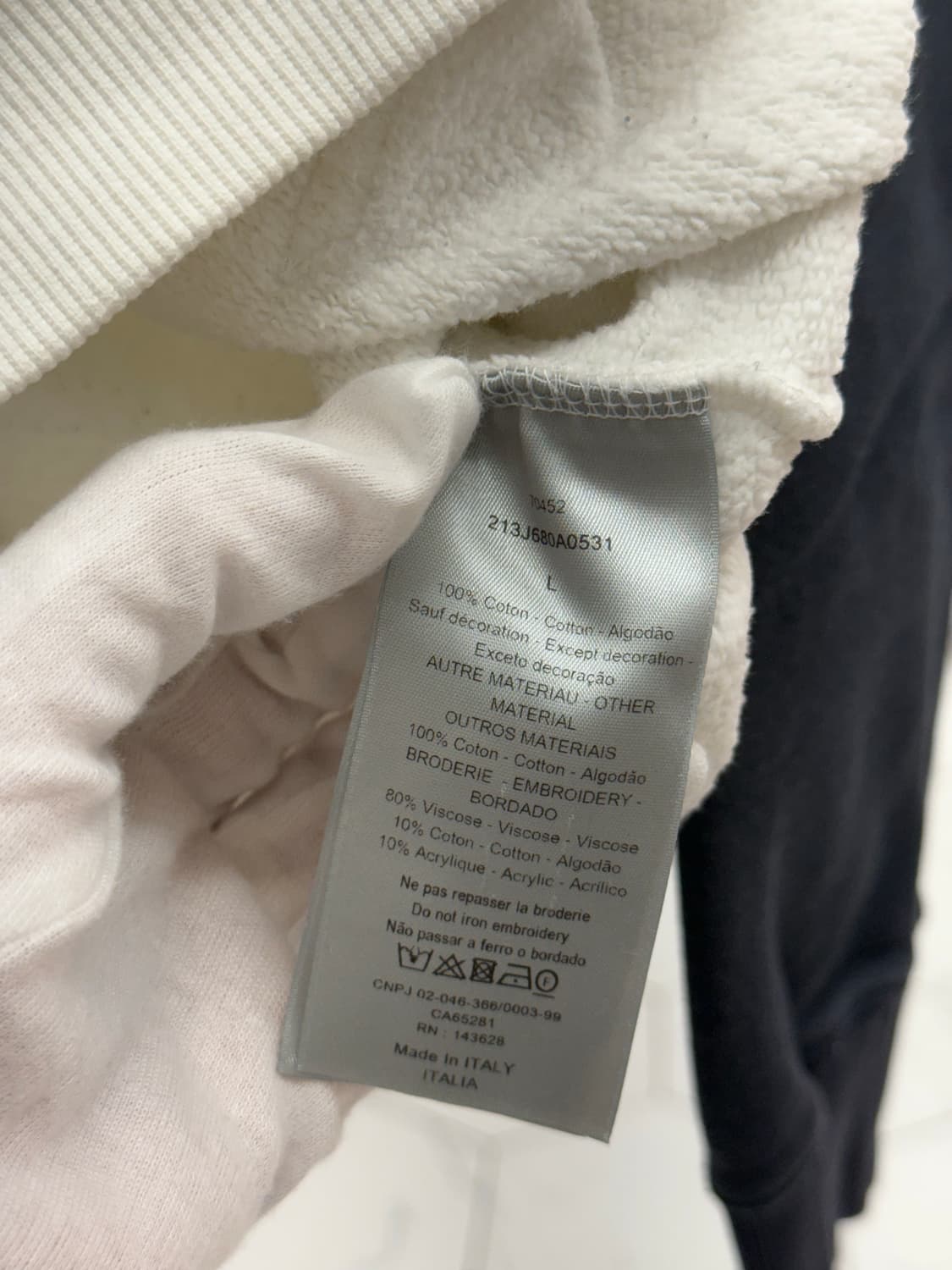 [L] 디올 아뜰리에 자수 로고 후드티 상품이미지4