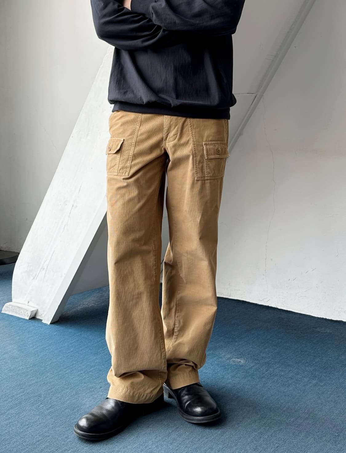 Narrow cord design fatigue pants 상품이미지4