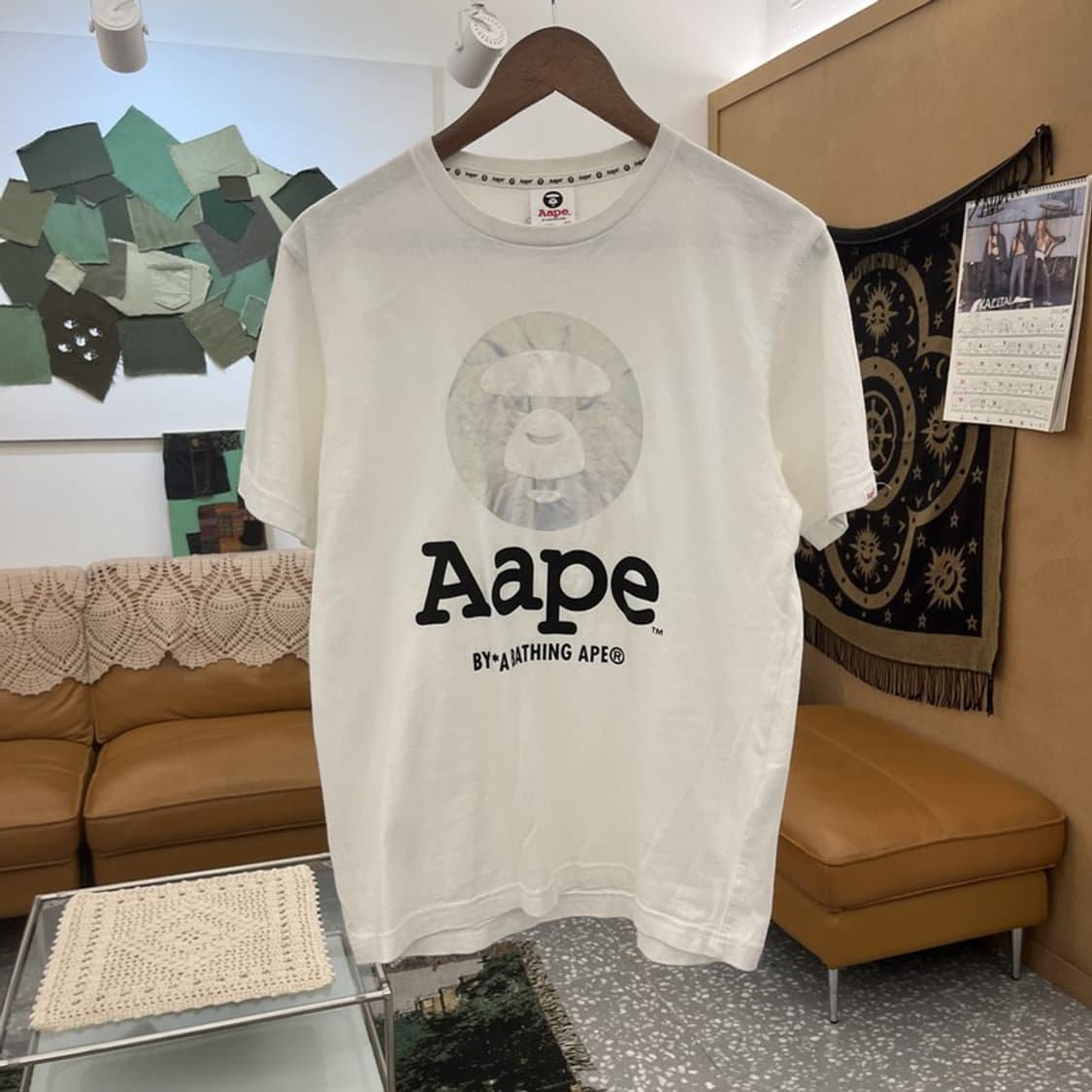 베이프 AAPE 빈티지 오리지널 로고 프린팅 반팔티 S C12198 상품이미지3