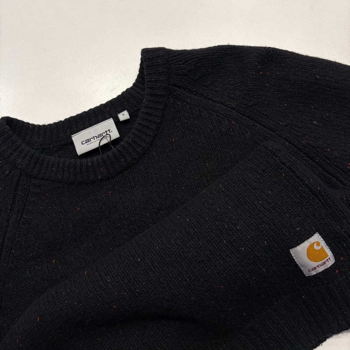 [S] 칼하트 WIP 블랙 앙글라스틱 니트 스웨터 C984 상품이미지3