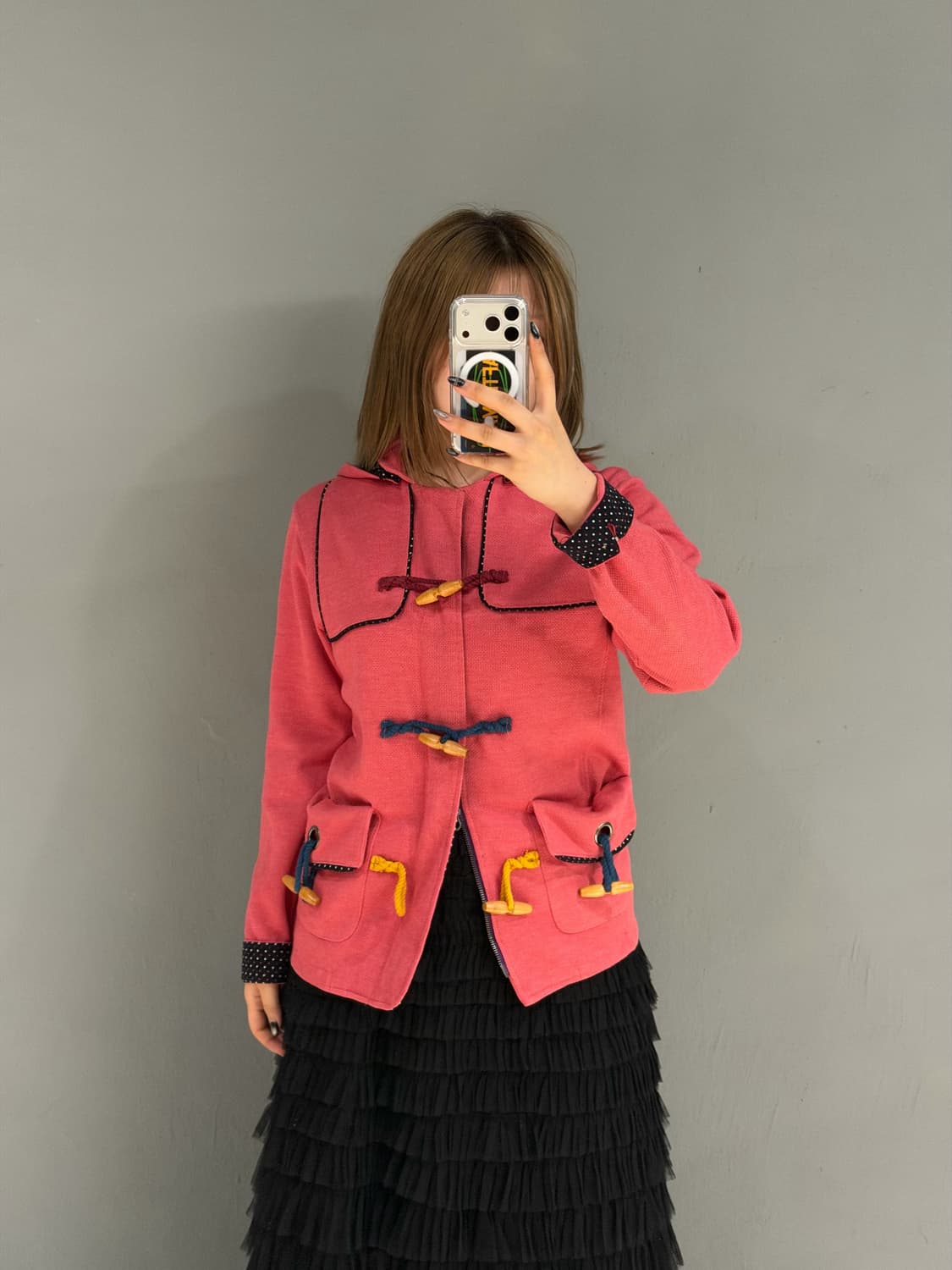 dot point toggle detail hood jacket 상품이미지2