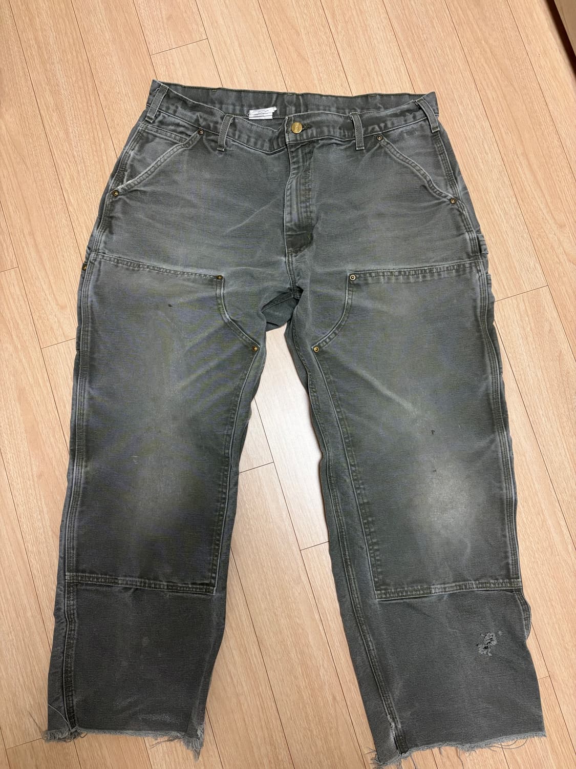 38*30) 칼하트 더블니 모스그린 상품이미지1