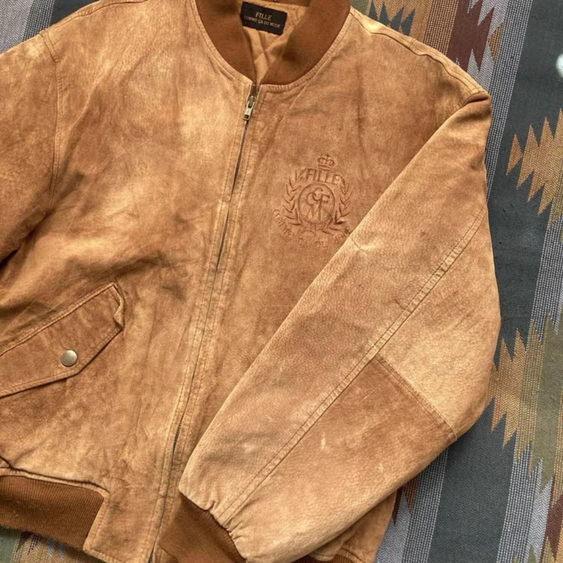 빈티지 스웨이드 바시티 자켓 상품이미지3