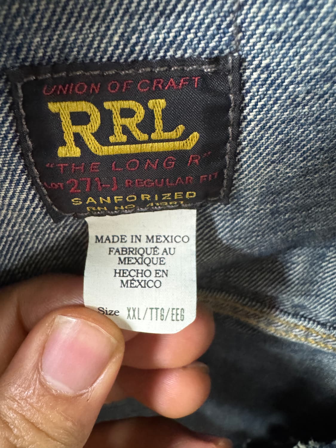 [XXL] RRL lot271 더블알엘 데님자켓 새상품 상품이미지2