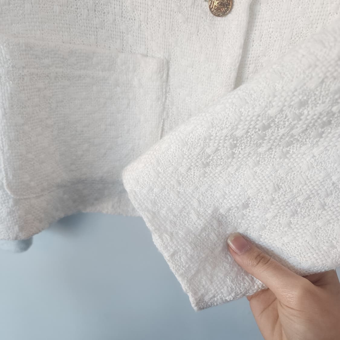 지고트 화이트 트위드 자켓 상품이미지6