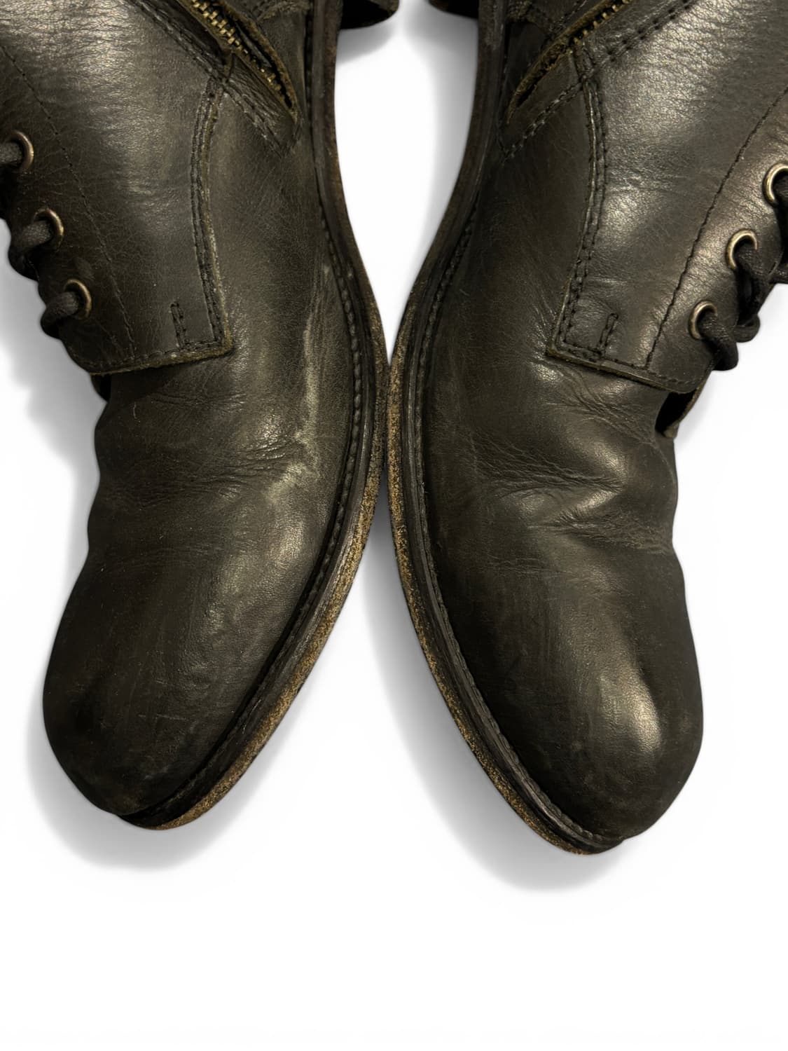 PADRONE Black Lace-Up Zip Boots Size 43 상품이미지4