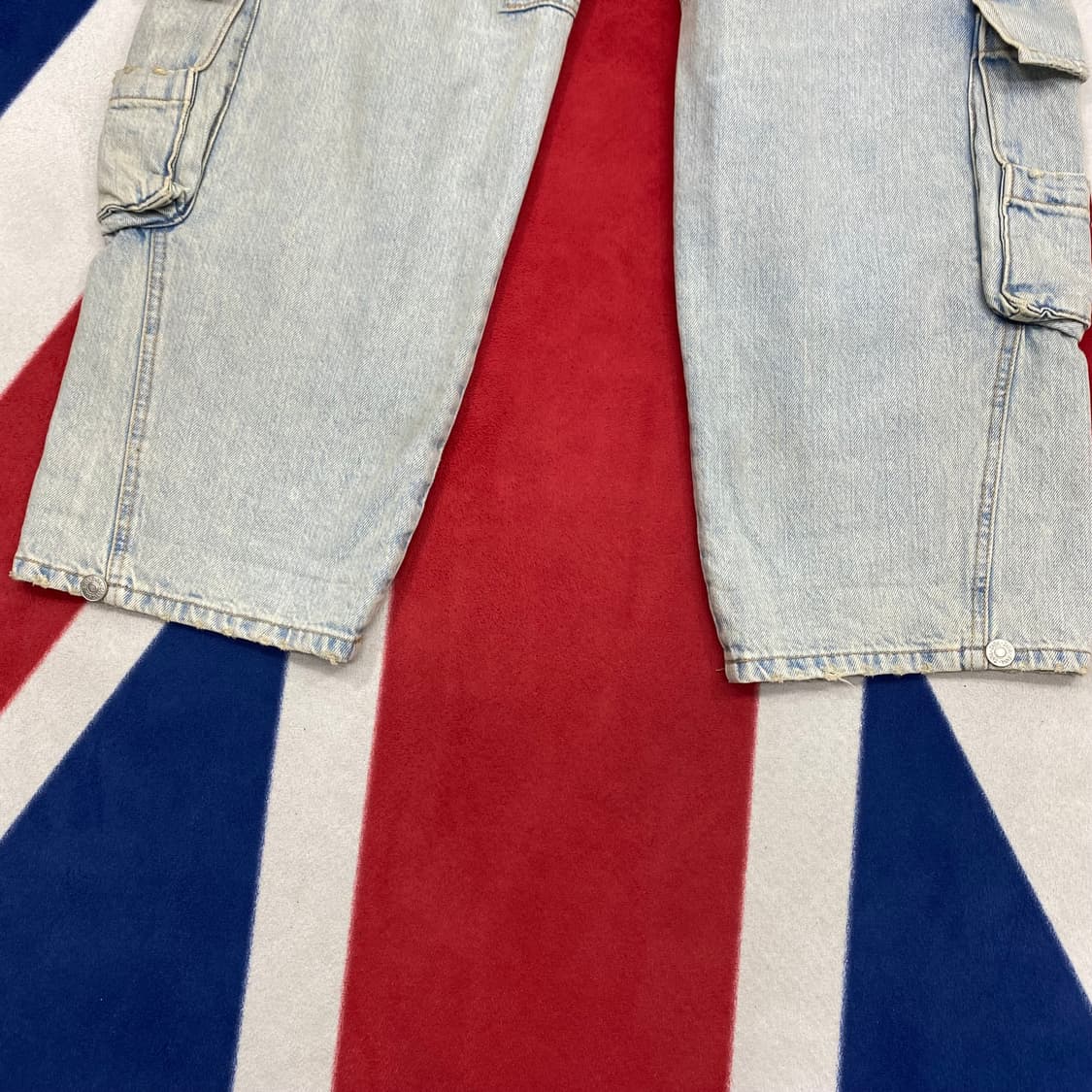 자라 멀티포켓 와이드 데님 카고팬츠 실측29 상품이미지5