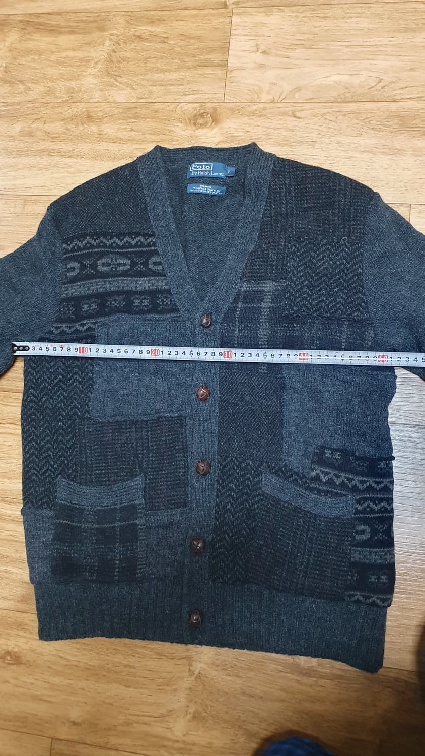 폴로 패치워크 스웨트 가디건 상품이미지4