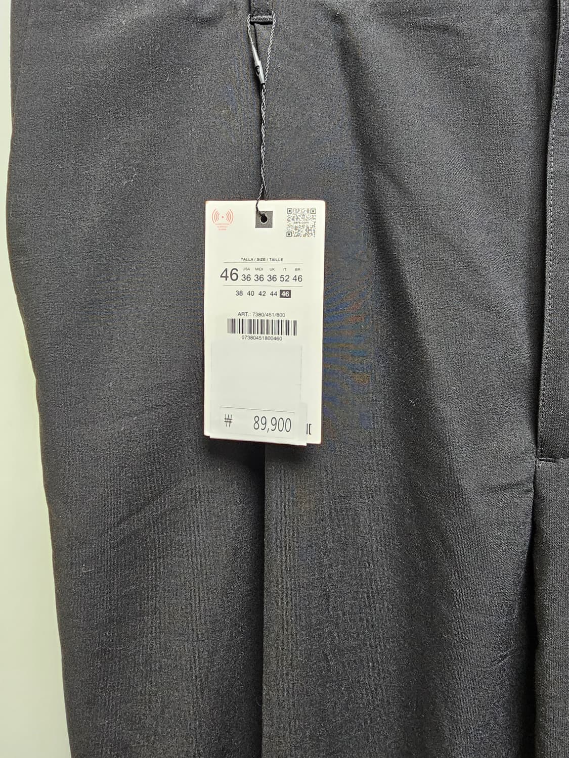 새상품 자라 와이드 블랙 팬츠 상품이미지2