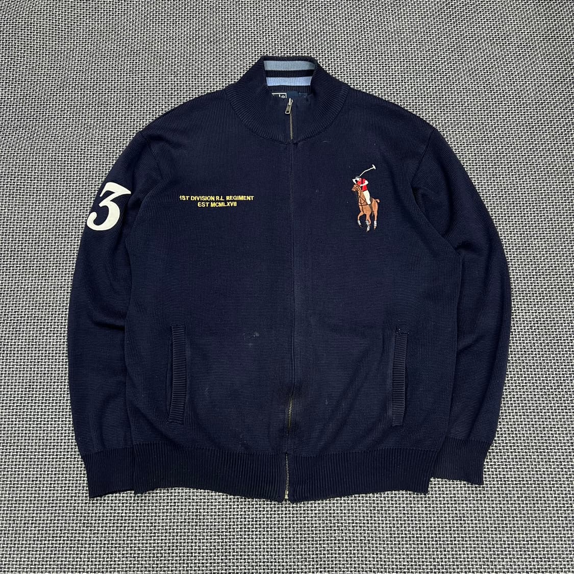 폴로 빅포니 네이비 니트집업 상품이미지1