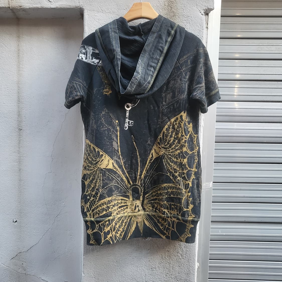 LIBERTALIA Short-sleeved hooded zip-up  상품이미지7
