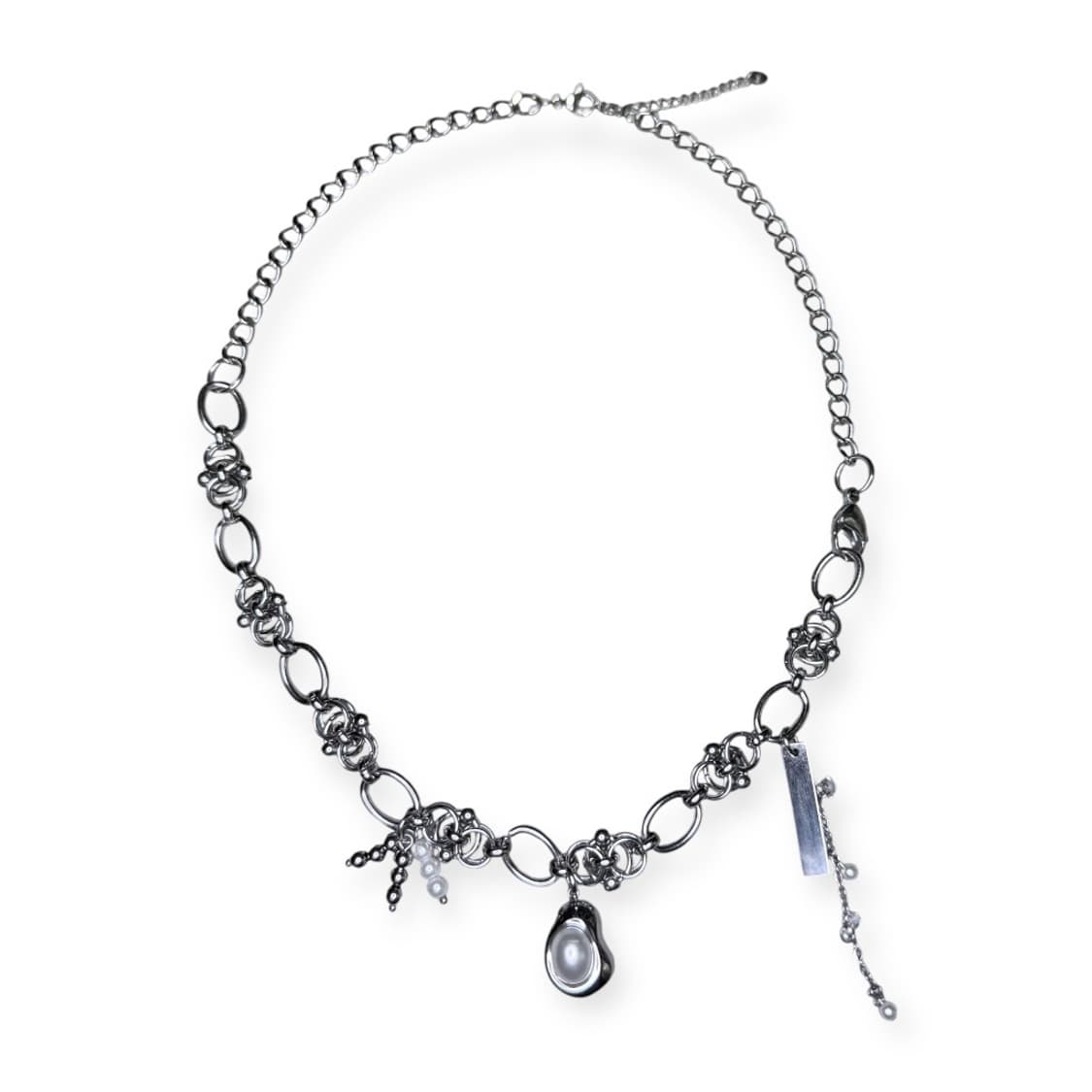 멀티체인 드롭 펜던트 목걸이 (2type) 상품이미지4