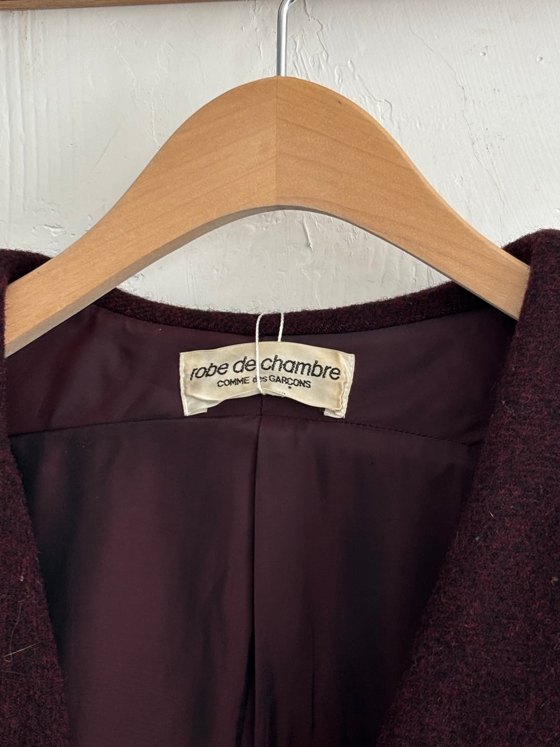 Comme des Garcons 꼼데가르송 96‘s 버건디 울 코트 상품이미지9