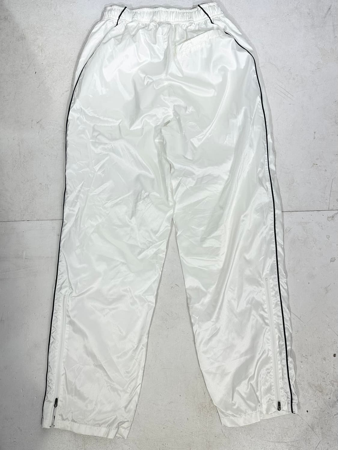 00s 나이키 화이트 와이드 사이드 라인 올드스쿨 팬츠 추리닝 바지 M 상품이미지5