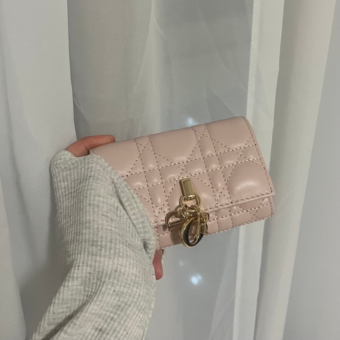 디올 까나쥬 카드지갑 핑크(베이지) 상품이미지2