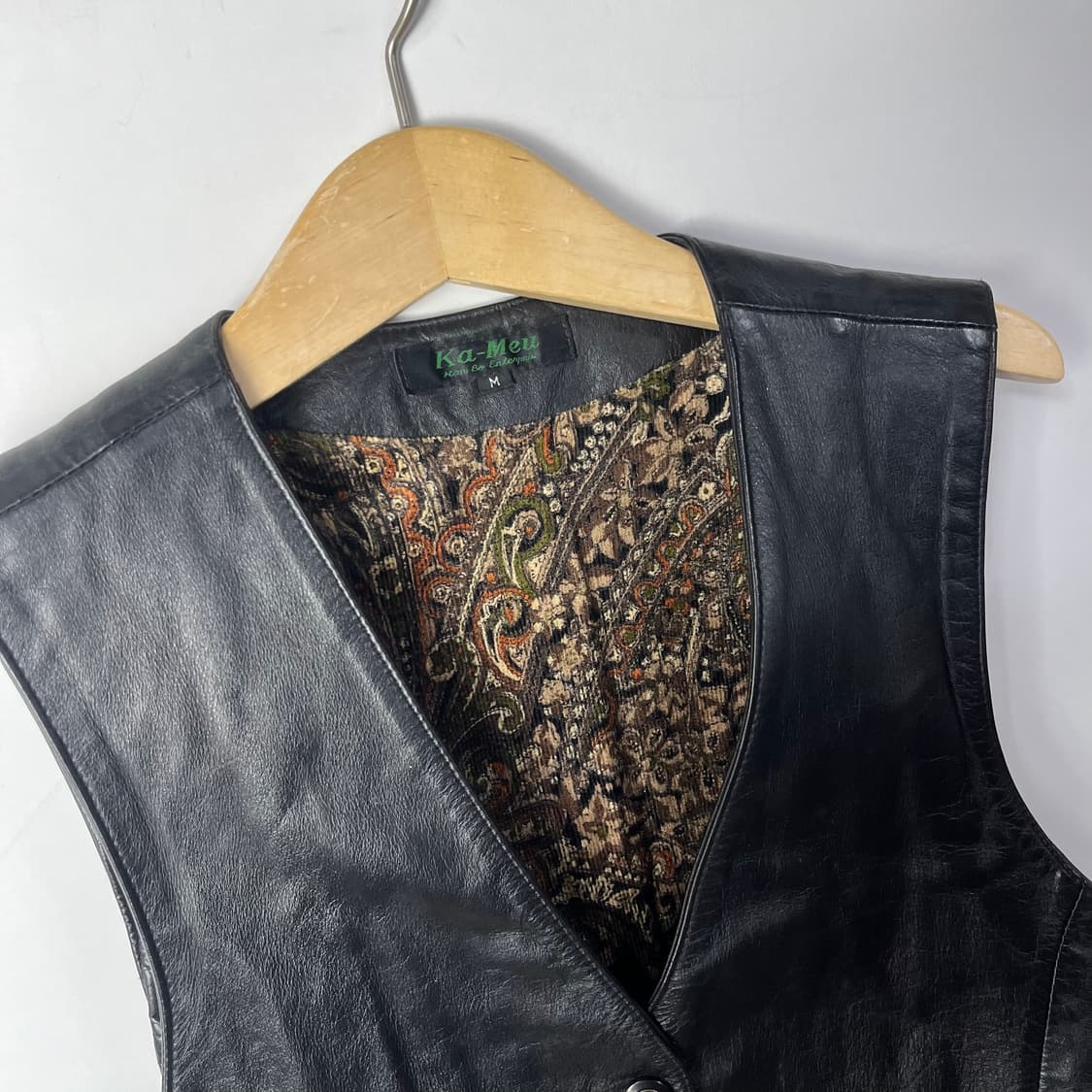 [JPN] 빈티지 페이즐리 카우스킨 베스트 상품이미지3