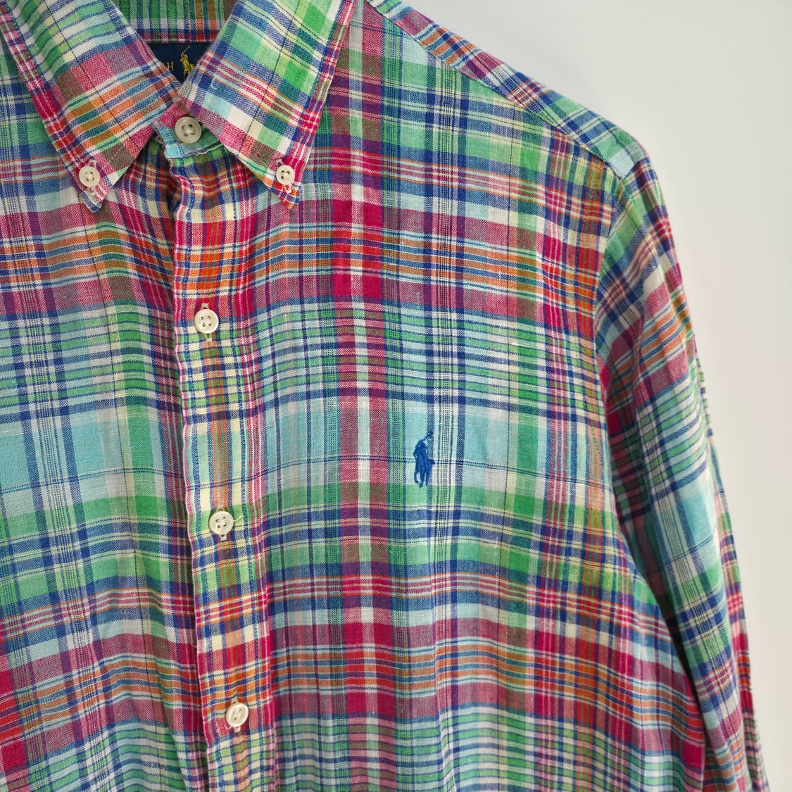 [S] 폴로 랄프로렌 린넨 체크 셔츠 상품이미지4