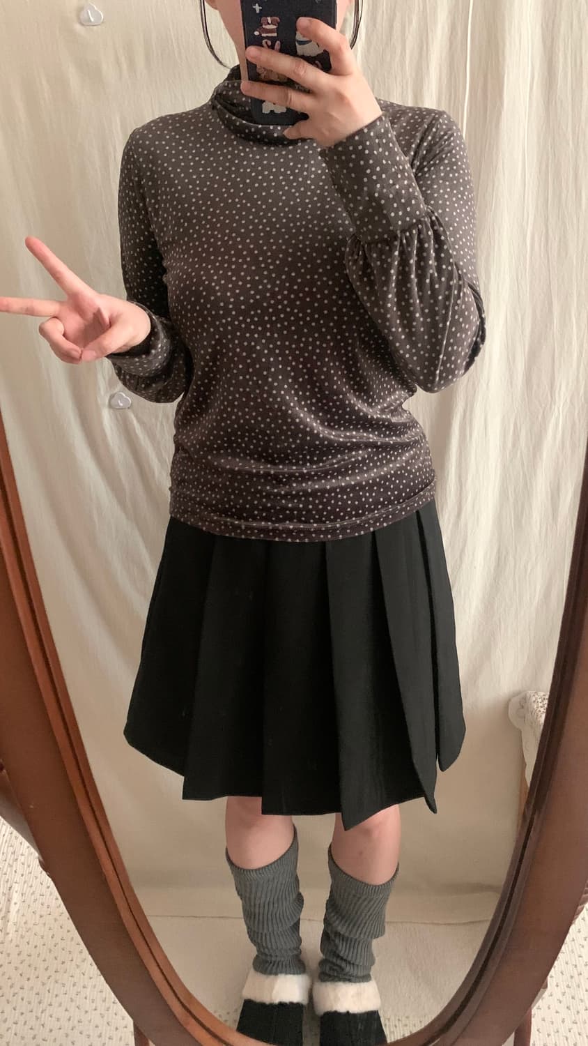 벨벳 도트 폴라티 상품이미지5