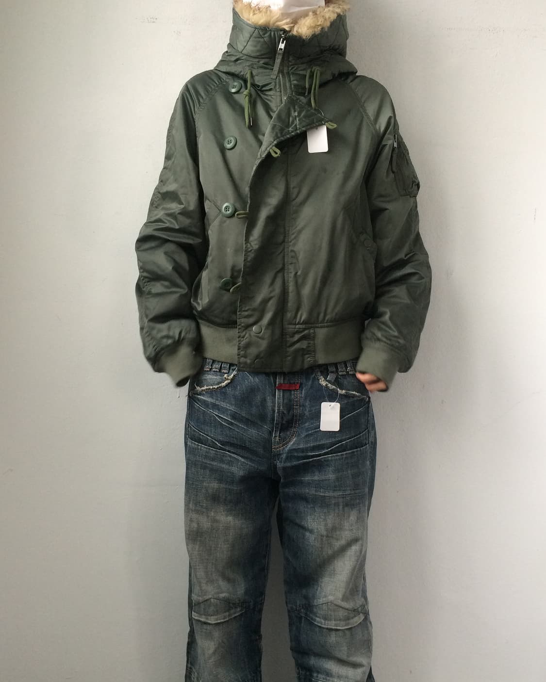 American eagle fake fur hood jacket 상품이미지8