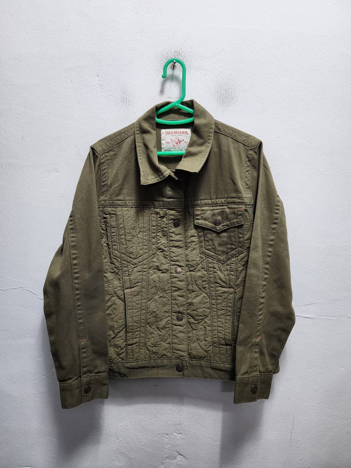 22s 트루릴리젼 퀄팅 카키 자켓 상품이미지1