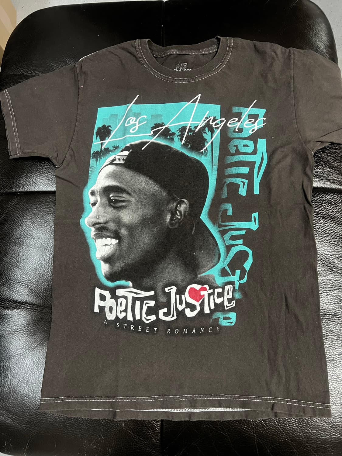 2pac Poetic Justice 영화 티셔츠 블랙 상품이미지1