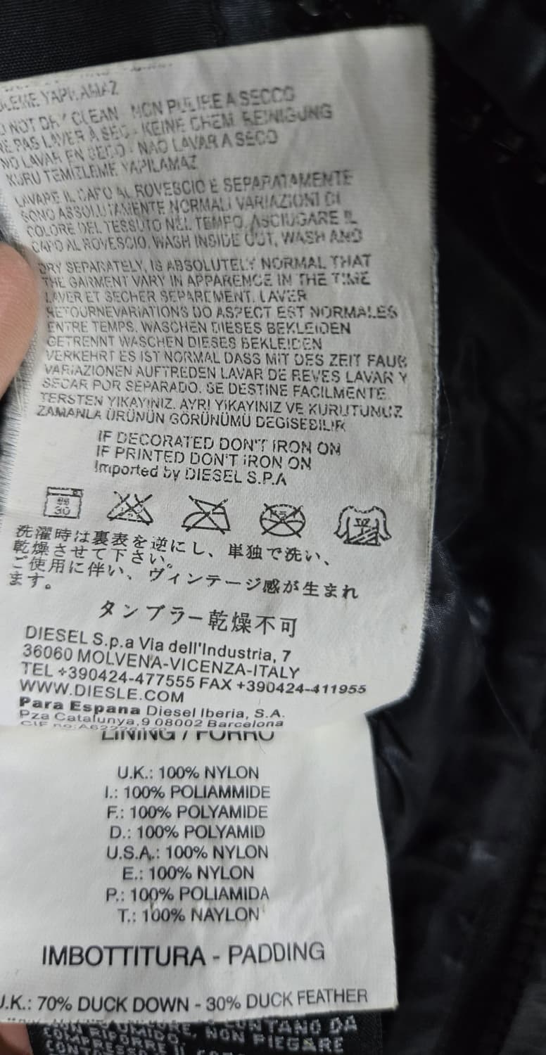 디젤 남성 다운자켓 상품이미지8