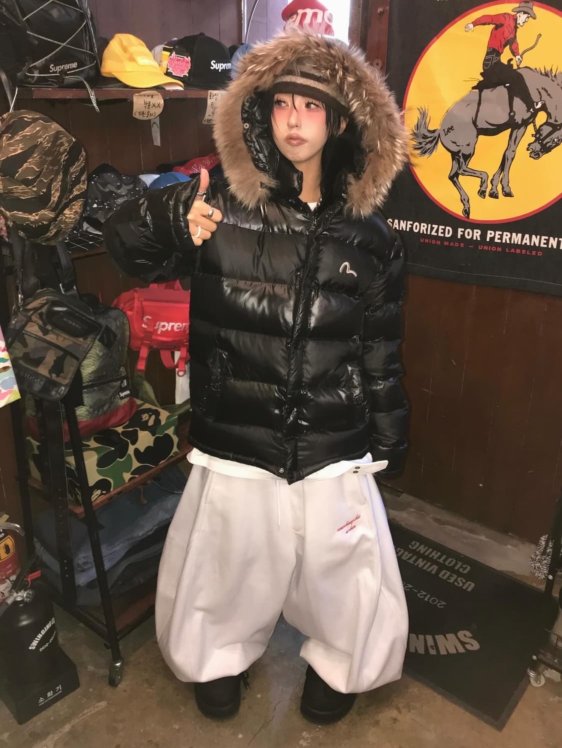 Evisu Fur Padded JK 상품이미지2