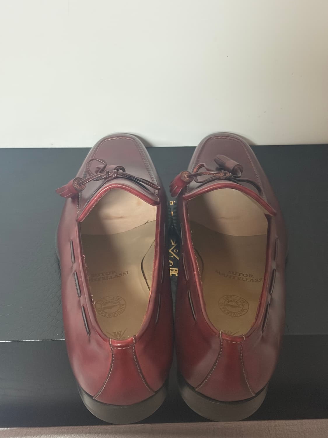 수토만텔라시 버건디 구두 8사이즈 상품이미지4