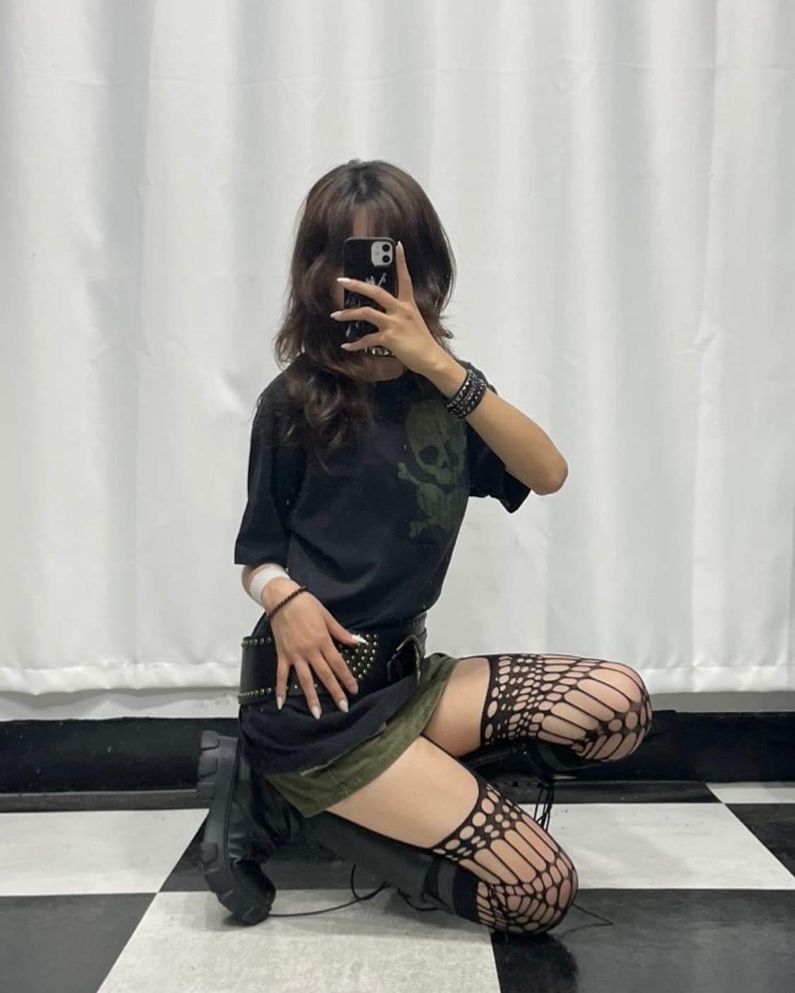 🎸블랙 스컬 프린팅 티셔츠🎸 상품이미지3
