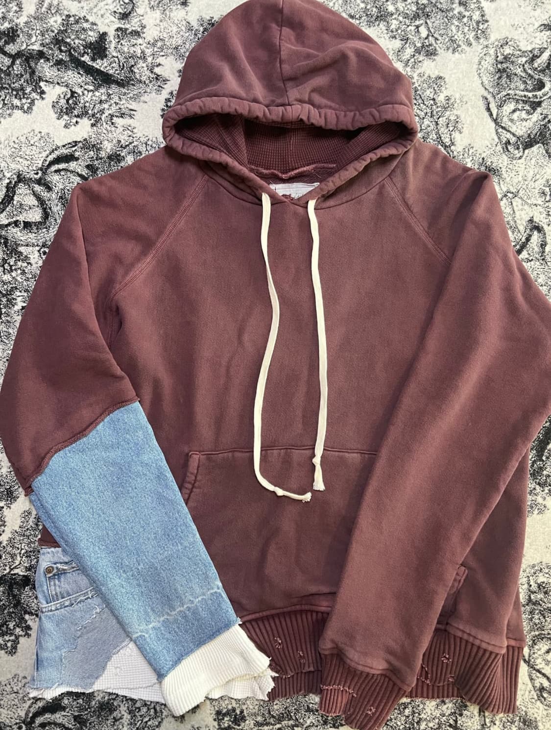 그렉로렌 데님믹스 후드스웨트 상품이미지4