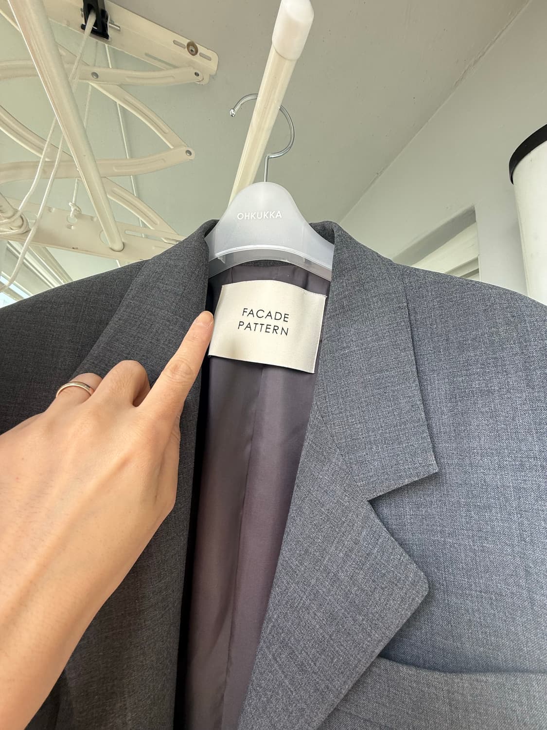 파사드 패턴 그레이 자켓 S 상품이미지2