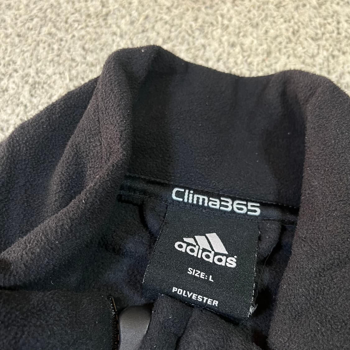 아디다스 올 블랙 플리스 집업 자켓 상품이미지4