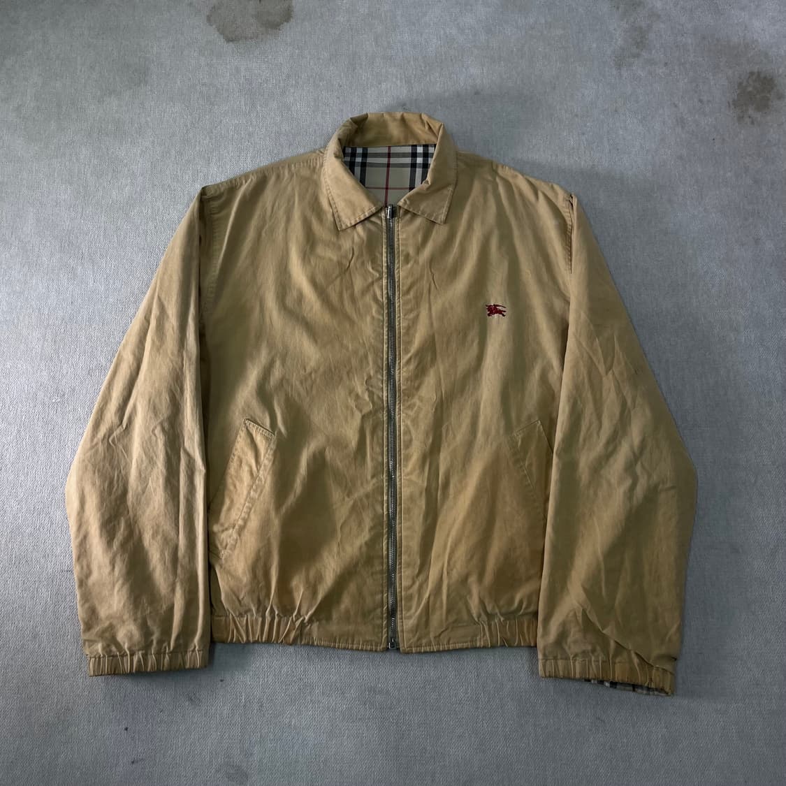 100 버버리 기마로고 리버시블 노바체크 왁스 자켓 상품이미지2