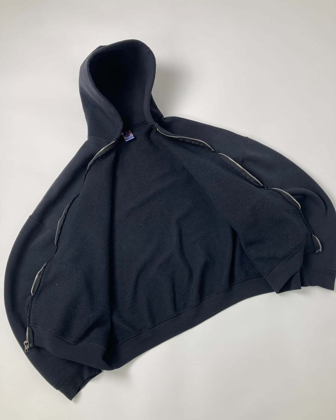 90s Russell Zip Up Hoodie (black) 상품이미지7