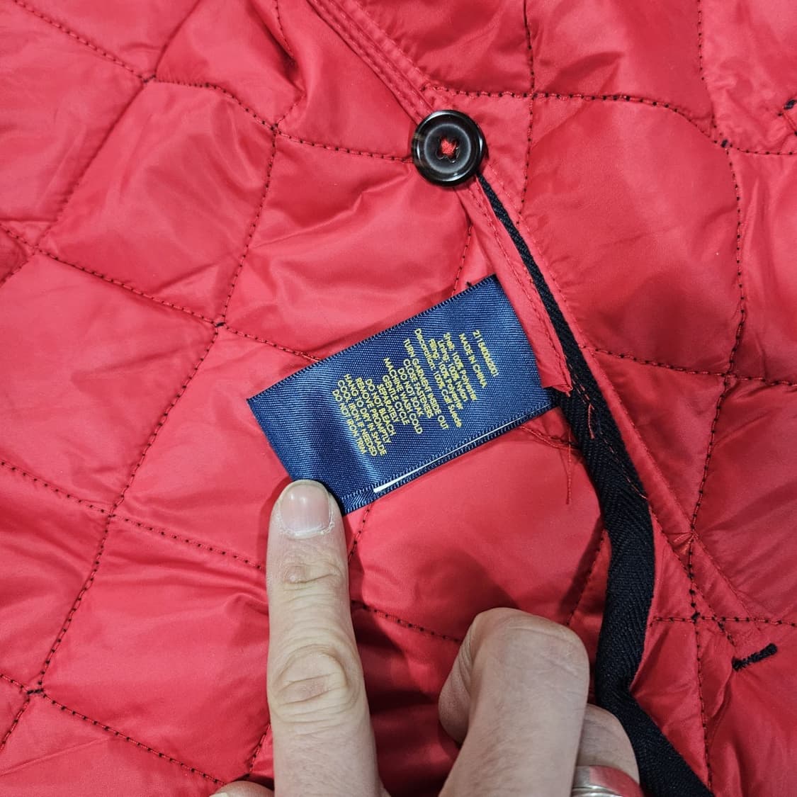 (매장)폴로랄프로렌 카라넥 가죽 스트렙 퀄팅 자켓 상품이미지4