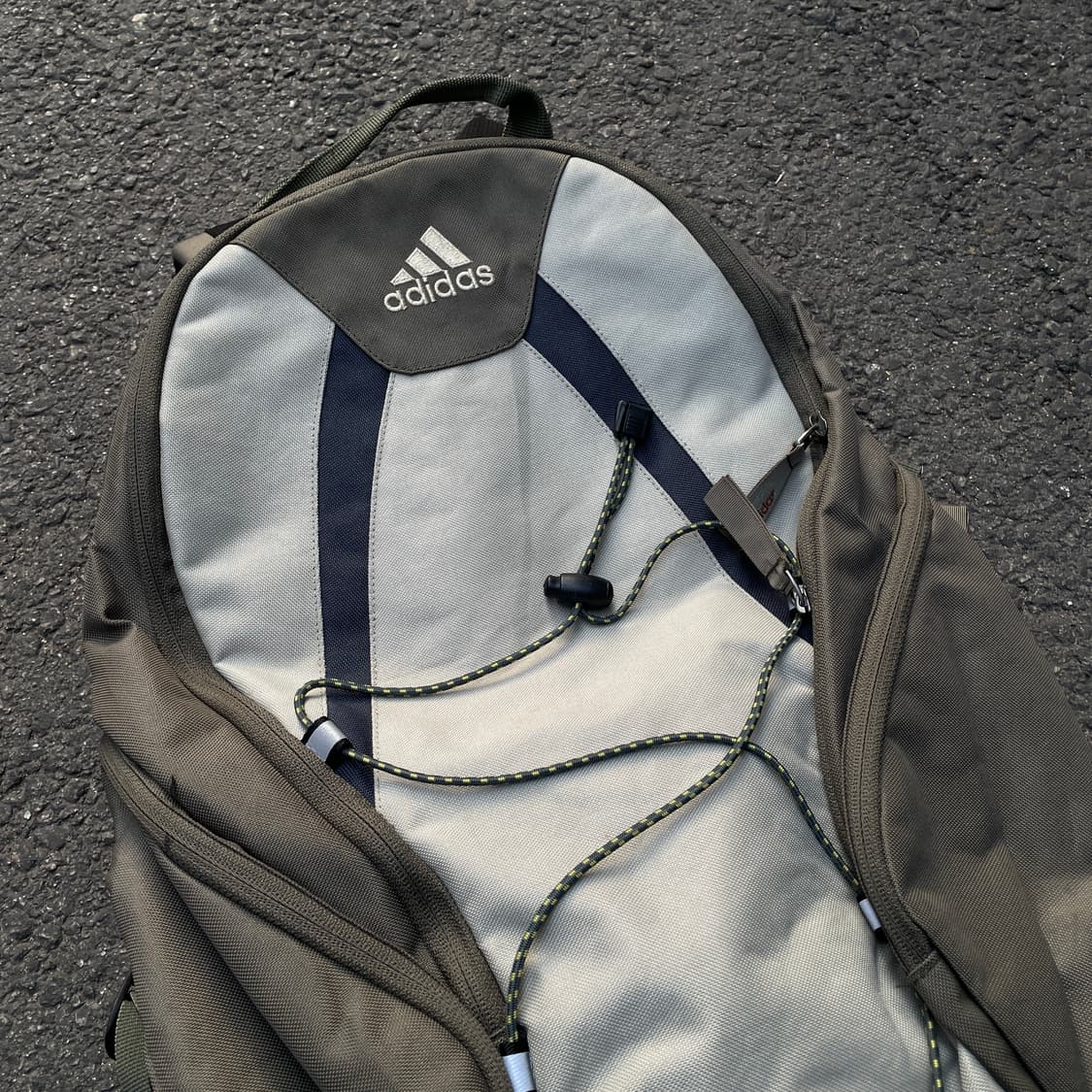 90s 아디다스 대대장 카키 베이지 고프코어 백팩 올드스쿨 가방 상품이미지6