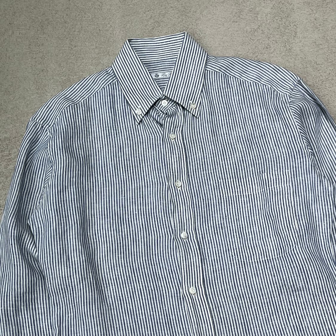 로로피아나 스트라이프 린넨셔츠+명품감정서 s10671 상품이미지3