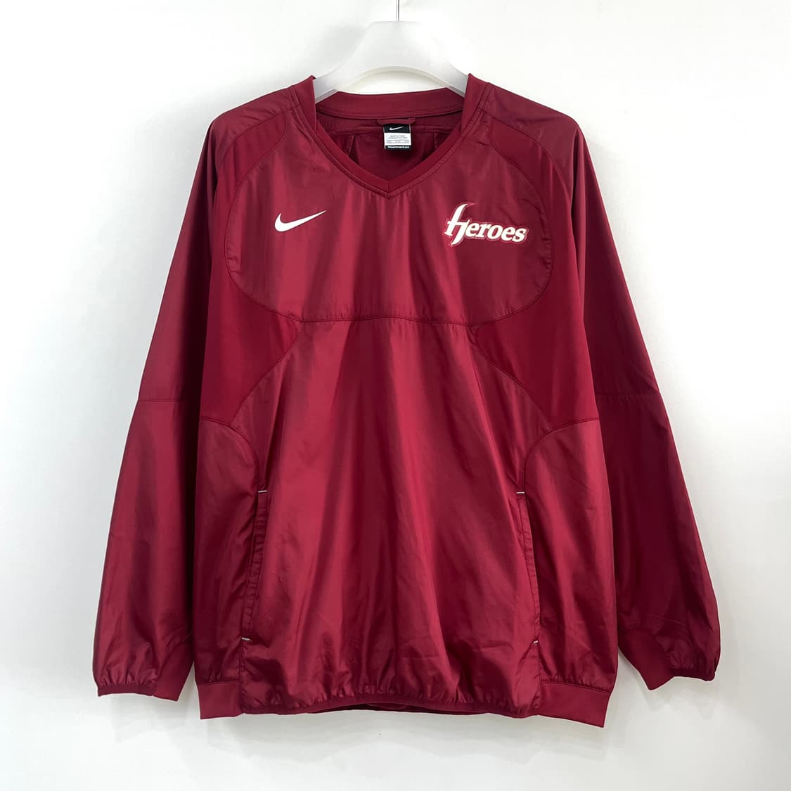 나이키 키움 히어로즈 버건디 웜업 바람막이 자켓 상품이미지2