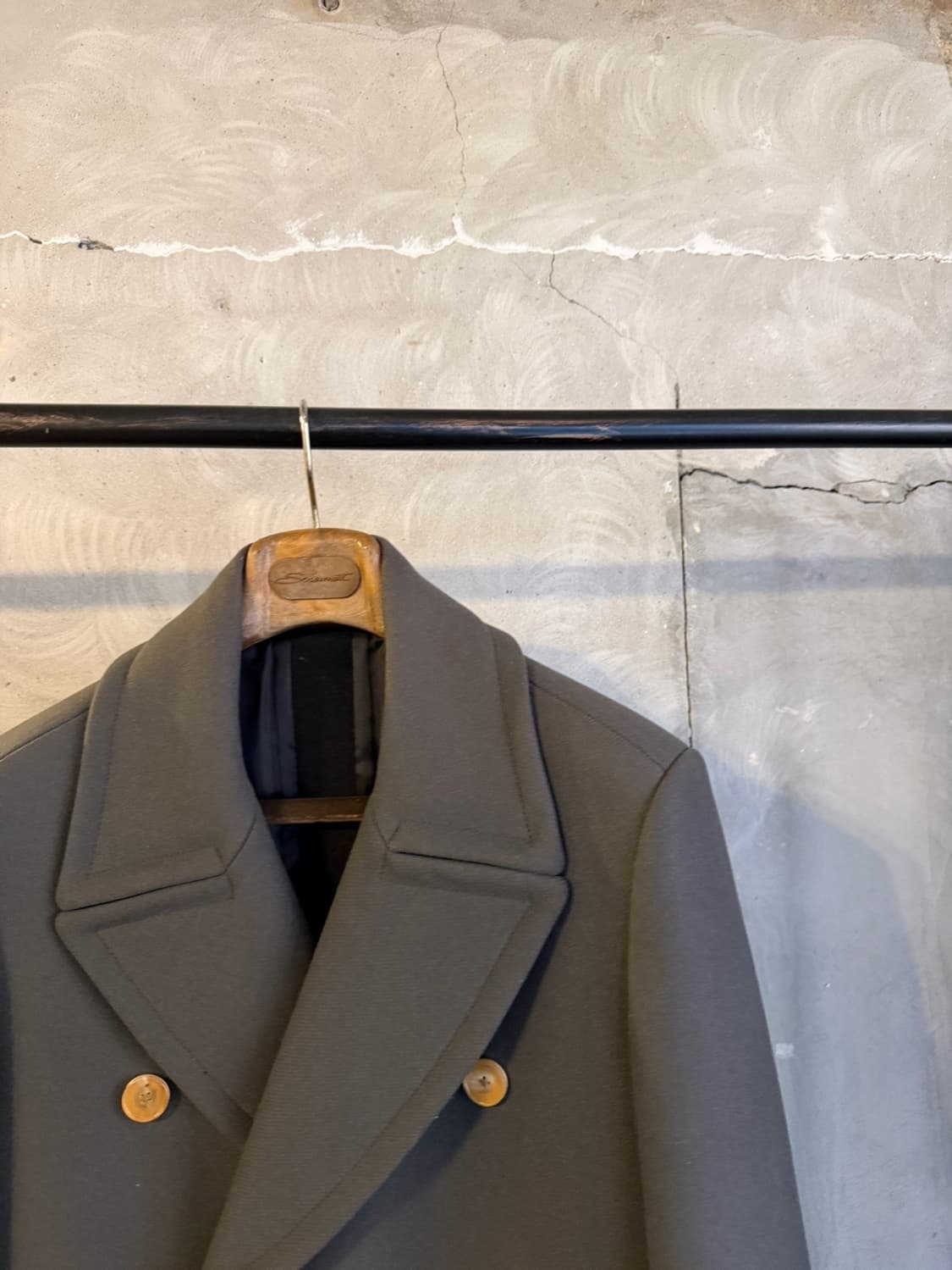 시스템 캐시미어 울 더블 브레스티드 코트 100 상품이미지4