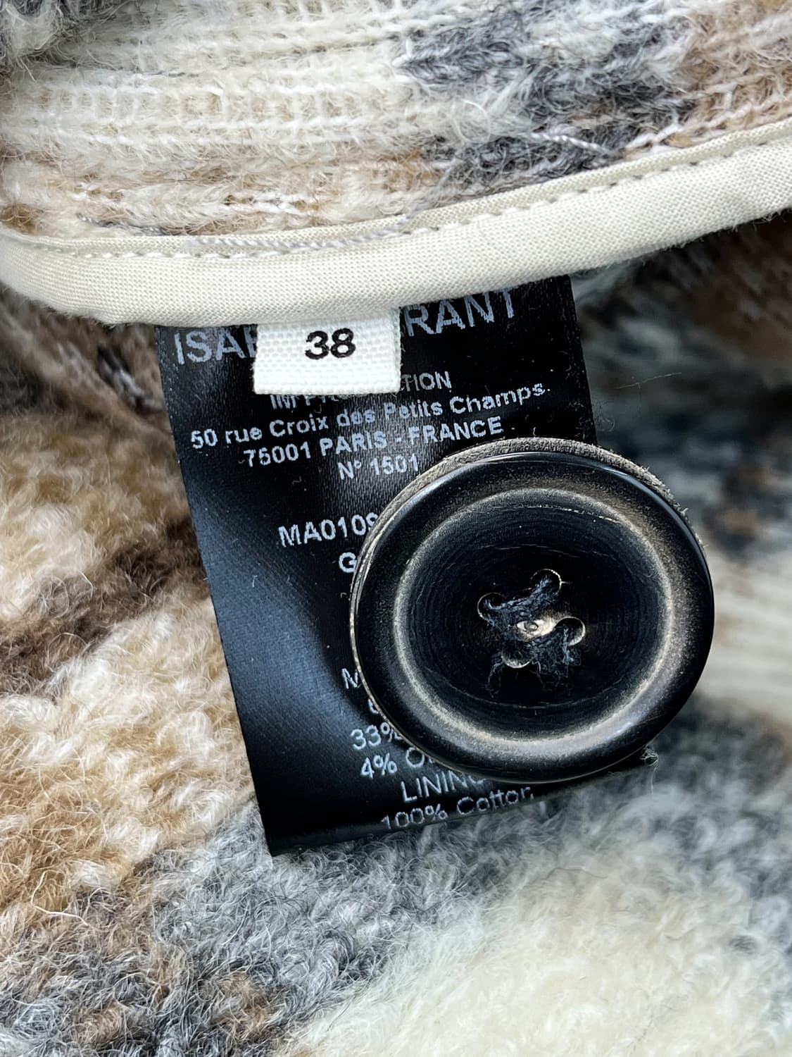 이자벨마랑 가브리엘 체크 울 코트 상품이미지6