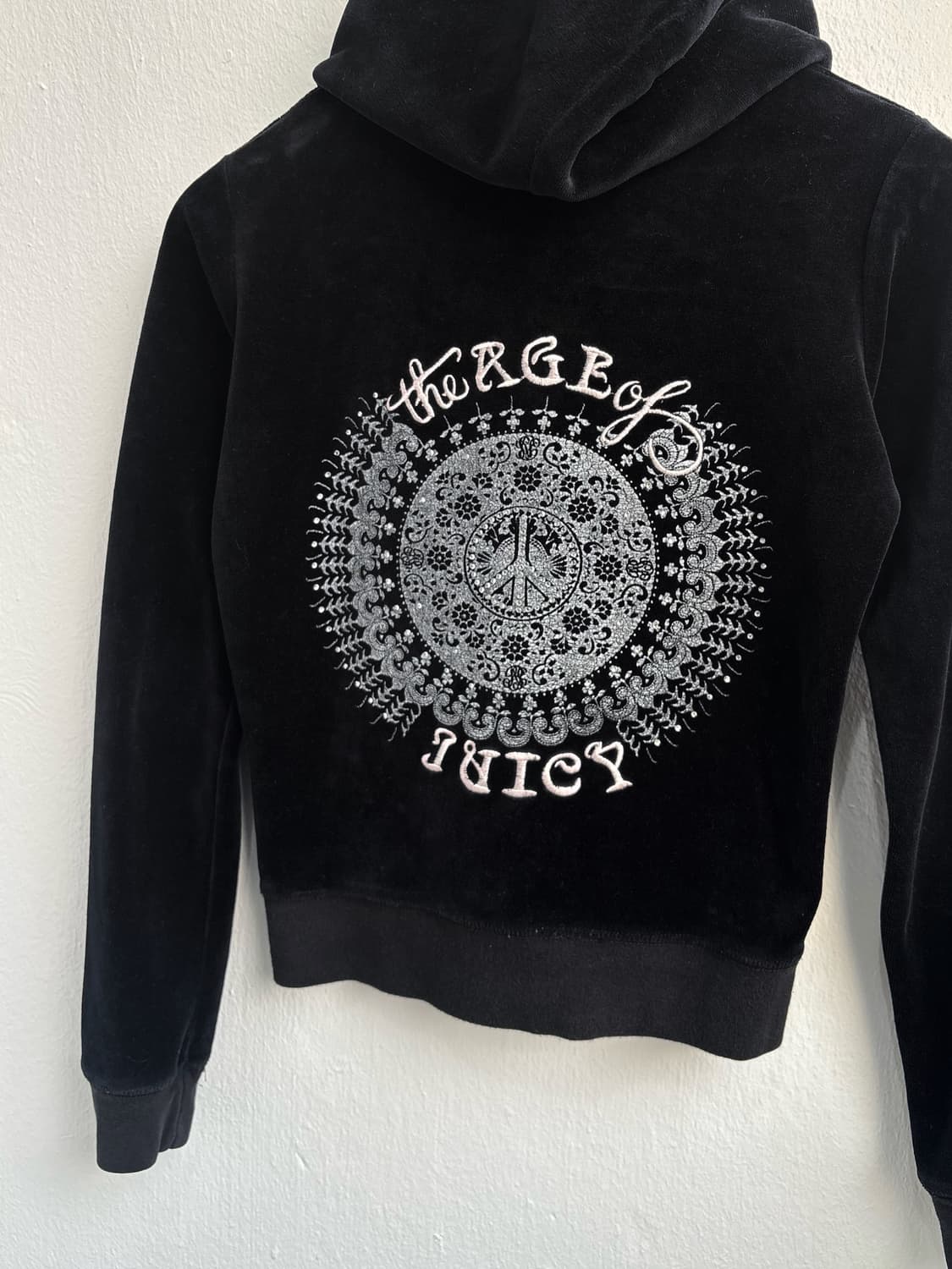 Juicy Couture Black Velvet Hood Zip-Up 상품이미지3