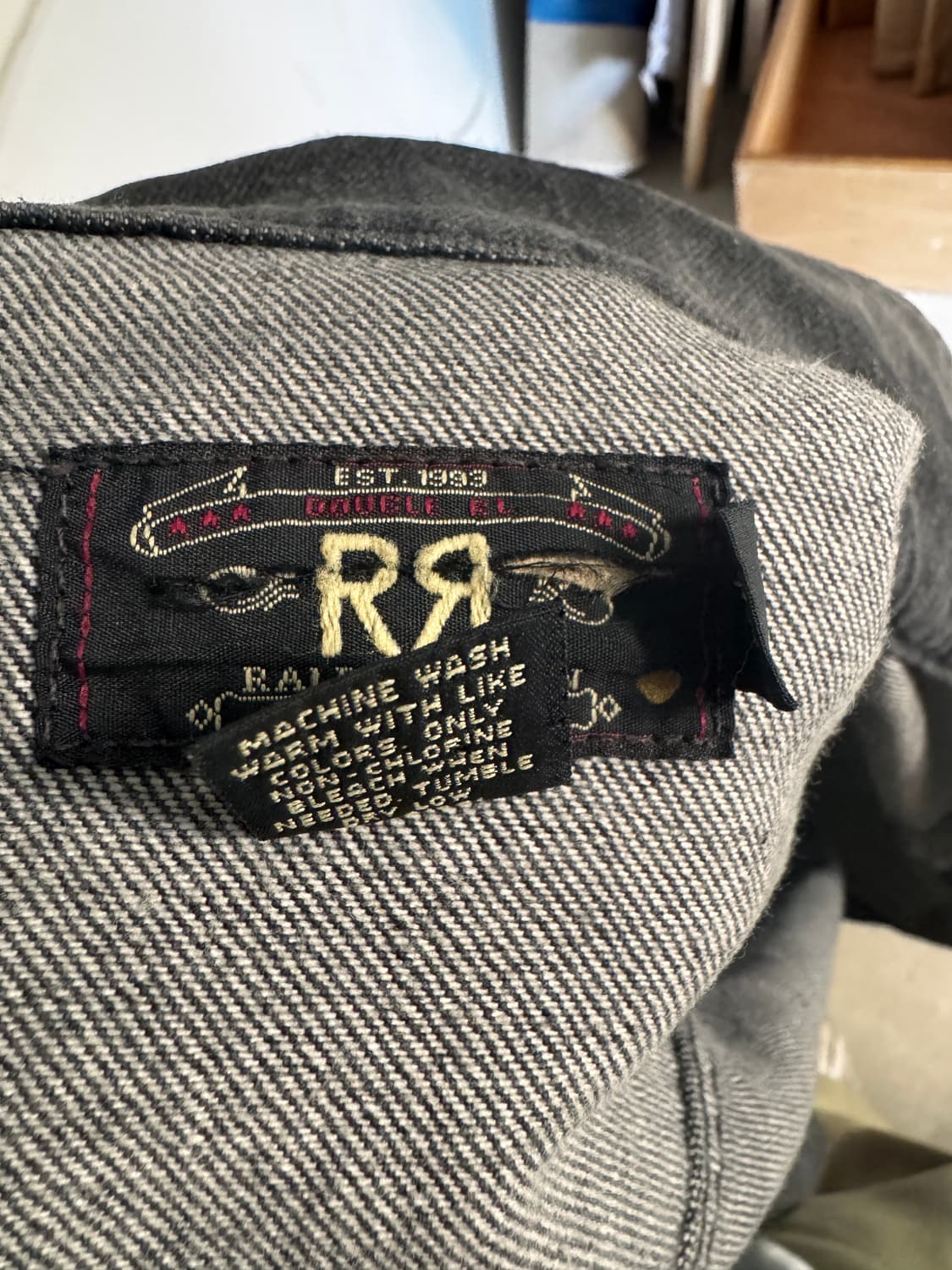 90s RRL BLACK TRUCKER JACKET XL 상품이미지3