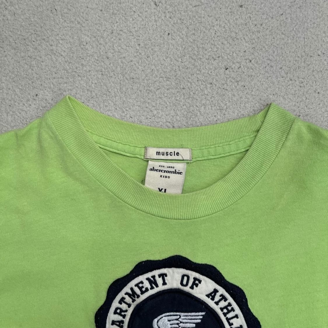 ABERCROMBIE & FITCH 키즈 로고 티셔츠 그린 XL 상품이미지2