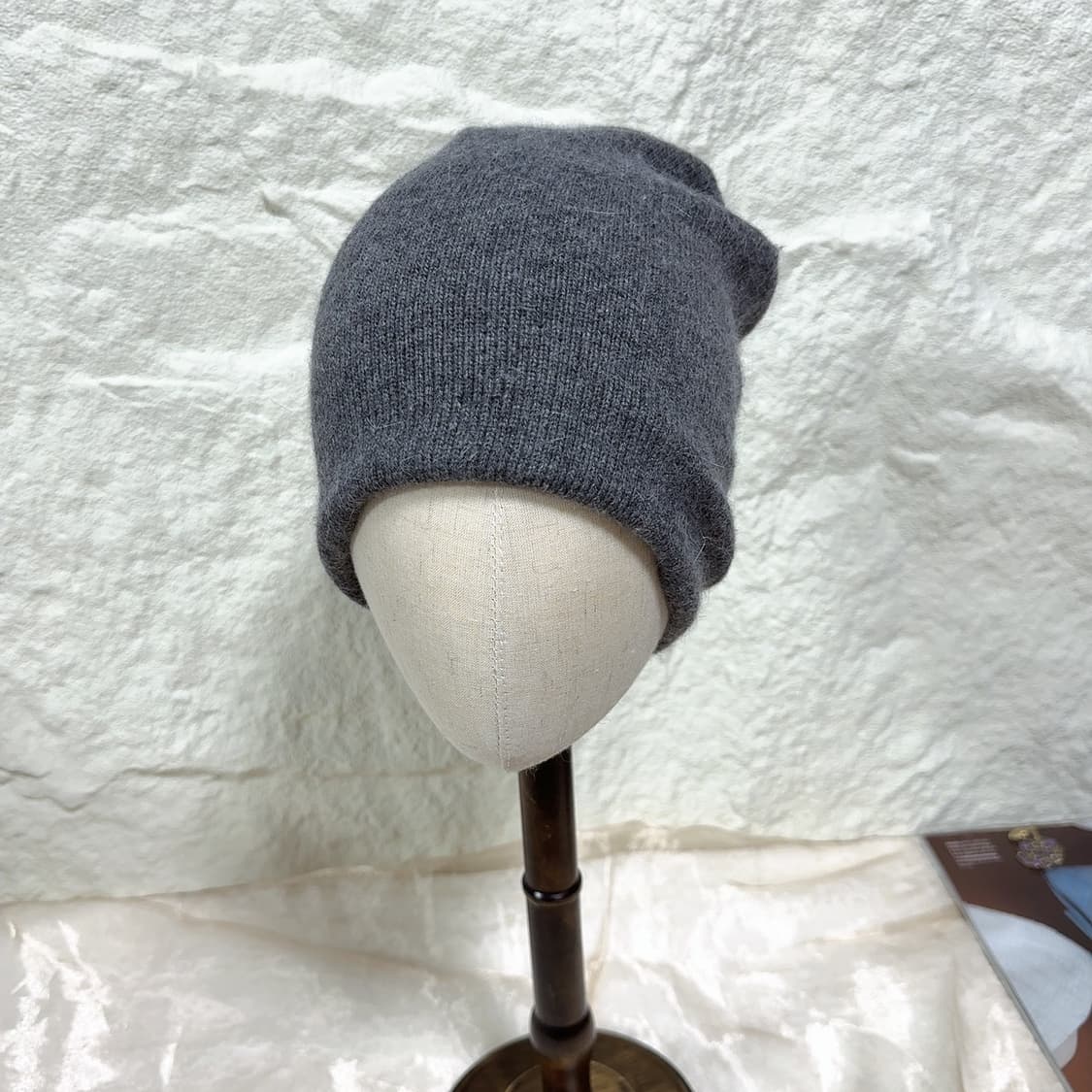 빈티지  다크 그레이 비니모자 토끼털모자 상품이미지1