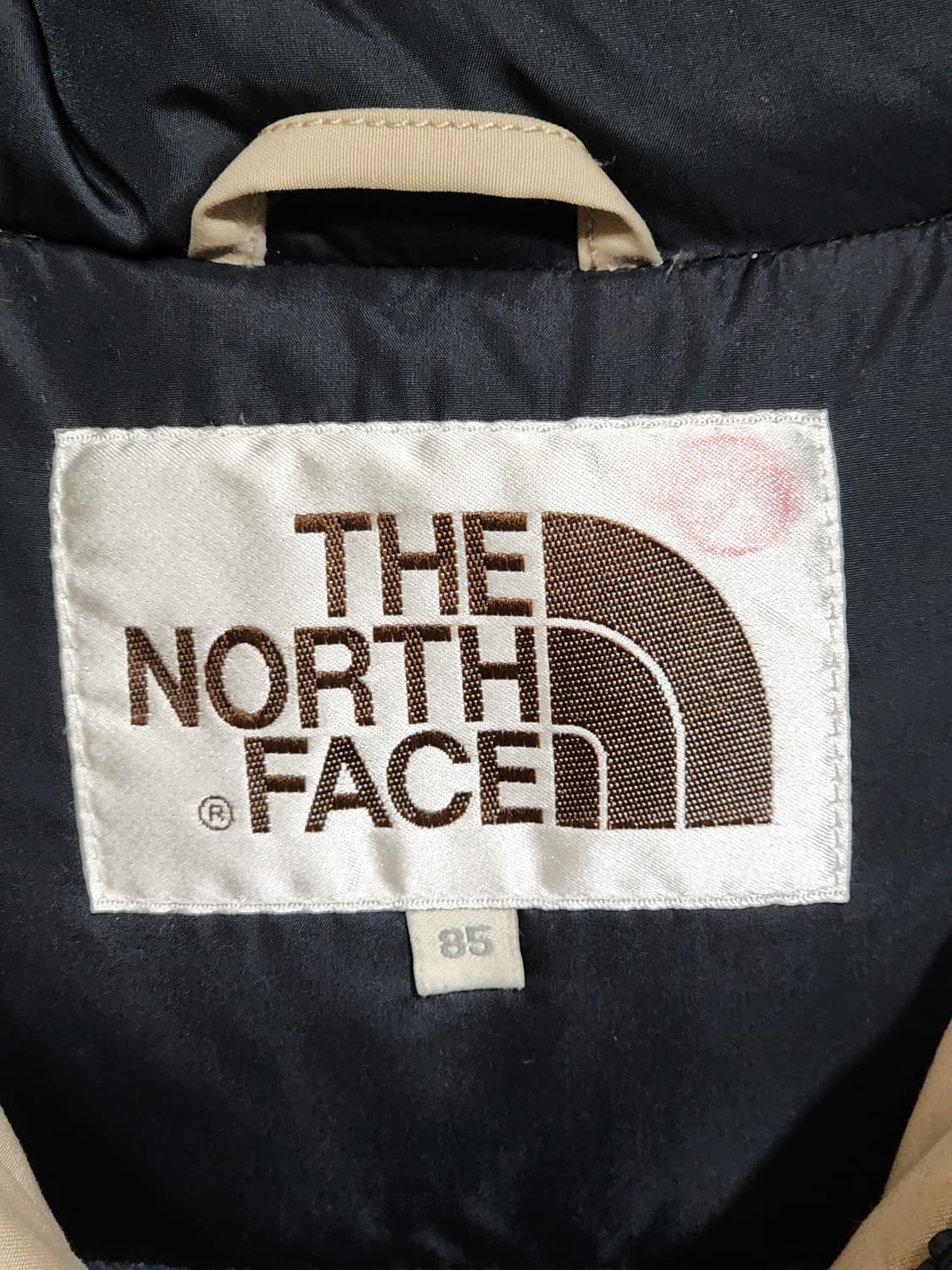 (90) 노스페이스 패딩점퍼 베이지 후드 다운자켓  상품이미지3