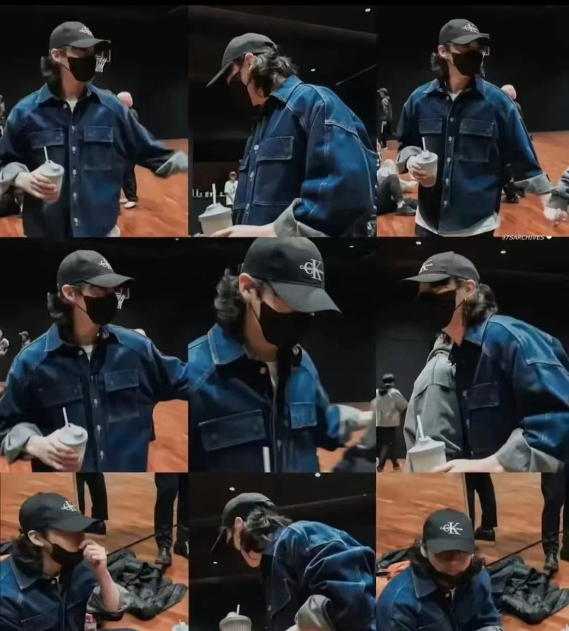 블랙 캘빈클라인 로고 레터링 볼캡 모자 상품이미지2