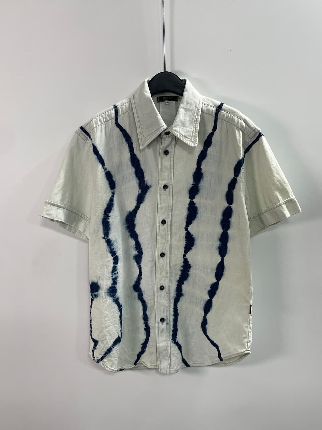 90s 베르사체 나염 반팔 카라티 (on.253) 상품이미지1