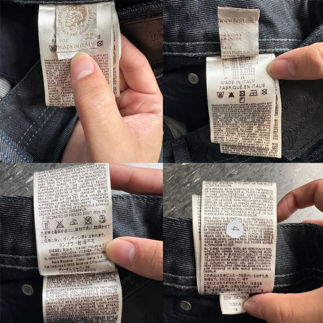 디젤 자티니 Diesel Zatiny 다크 인디고 부츠컷 데님 팬츠 상품이미지10