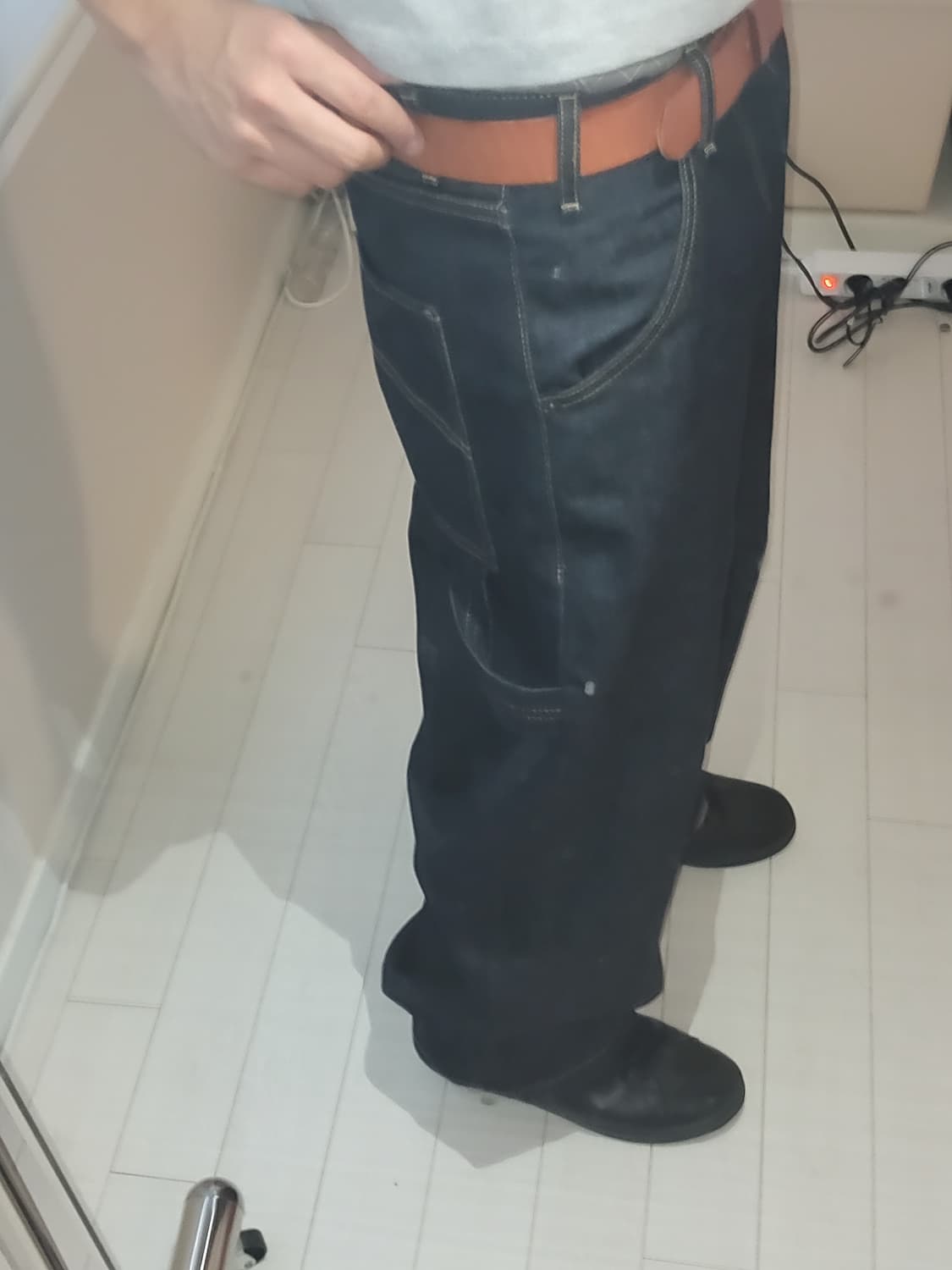 Zara 배기핏 팬츠 인디고 상품이미지5