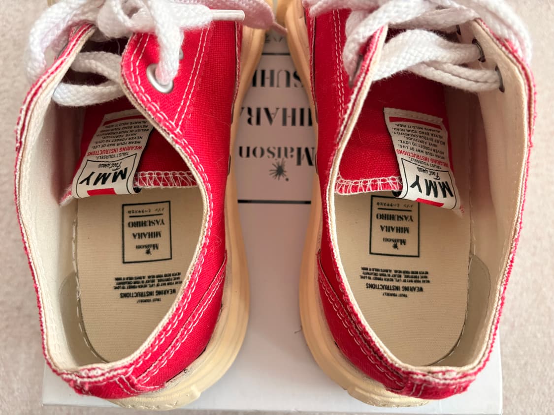 미하라 야스히로 피터슨 캔버스 스니커즈 레드 / 43 상품이미지7